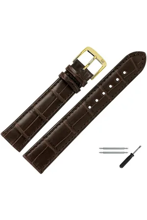 MARBURGER Uhrenarmband 20mm Leder Alligator (Lousiana) Schuppung - Verkäufer: