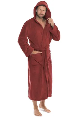 Celinatex Bademantel Saunamantel Fleece Kapuze für Sie&Ihn Florida XXXL chili, Polyester - Verkäufer: Home-Garden24