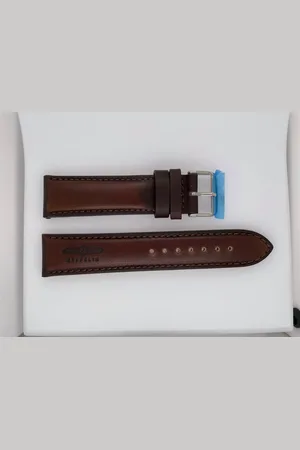 Zeppelin Uhrenarmband Herren Lederarmband dunkelbraun mit Logo - Verkäufer: Schmuck-Uhren-Trends