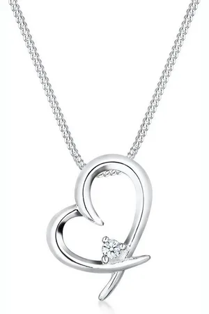 Elli DIAMONDS Kette mit Anhänger Herz Diamant Brillantschliff (0.03 ct) 925 Sterling Silber, Herz - Verkäufer: JULIE & GRACE GmbH
