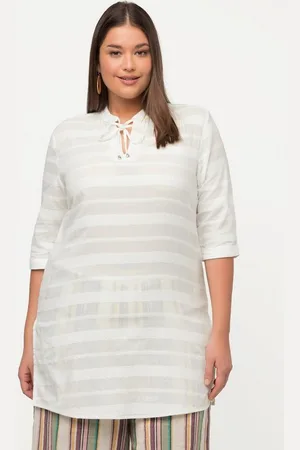 Ulla Popken Tunika Tunika Muster Tunika-Ausschnitt 3/4-Arm - Verkäufer: Popken Fashion Group