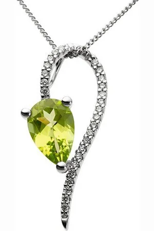 Firetti Kettenanhänger Schmuck Geschenk Gold 333 Halsschmuck Anhänger Halskette, mit Granat oder Peridot - mit Brillanten