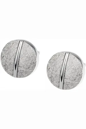 ERNSTES Paar Ohrstecker Ohrringe Edelstahl gekratzt Ø ca 12 mm - Verkäufer: Schmuck-Uhren-Trends