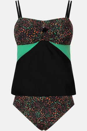 Ulla Popken Tankini Tankini Punkte Quaste Softcups längeres Oberteil - Verkäufer: Popken Fashion Group