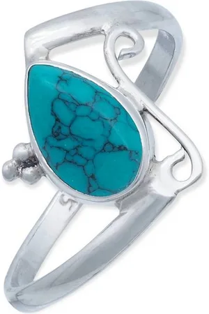 mantraroma Silberring UHA aus 925 Silber mit Türkis (Ring mit Schmuckbeutel), Damenring aus 925er Silber - Verkäufer: