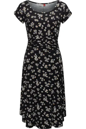 Ragwear Sommerkleid Ivone leichtes Jersey-Kleid mit stylischer Raffung