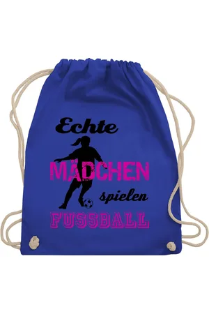 Shirtracer Turnbeutel Echte Mädchen spielen Fußball - Schwarz, Fussball EM 2024 - Verkäufer: