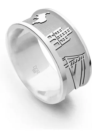 DUR Fingerring Schmuck: Ring "Meck-Pom" 925er Sterlingsilber, matt, hell rhodinie - Verkäufer: Strandsandschmuck