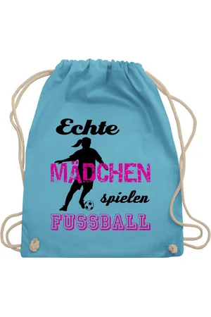 Shirtracer Turnbeutel Echte Mädchen spielen Fußball - Schwarz, Fussball EM 2024 - Verkäufer: