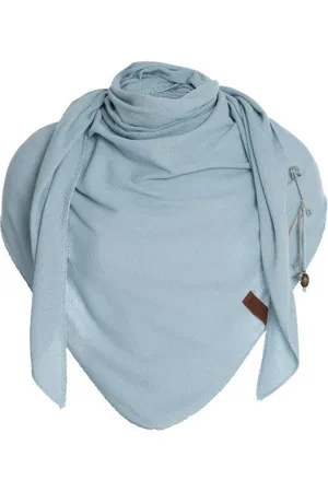 Knit Factory Schal Lola Dreiecksschals 190x85 cm Glatt Hellblau, (1-St), Schal Strickschal Umhängetuch Tuch Strickware - Verkäufer: Bettklusiv GmbH