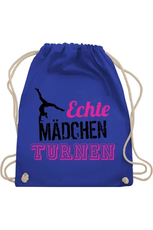Shirtracer Turnbeutel Echte Mädchen turnen fuchsia - schwarz, Kinder Sport Kleidung - Verkäufer:
