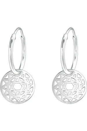 ALEXANDER YORK Paar Creolen Ohrringe CHARM-PLÄTTCHEN STERN, 2-tlg. (Ohrringe), 925 Sterling Silber - Verkäufer: