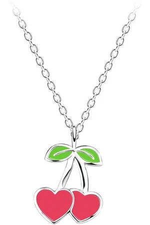 ALEXANDER YORK Kette mit Anhänger KIRSCHEN in Herzform, 2-tlg. (Kette mit Anhänger), 925 Sterling Silber - Verkäufer: