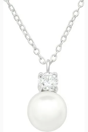 ALEXANDER YORK Kette mit Anhänger ZIRKONIA mit PERLE, 2-tlg. (Kette mit Anhänger), 925 Sterling Silber, Silberschmuck - Verkäufer:
