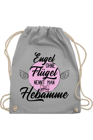 Shirtracer Turnbeutel Engel ohne Flügel nennt man Hebamme - rosa/schwarz, Beruf und Job Geschenke - Verkäufer: