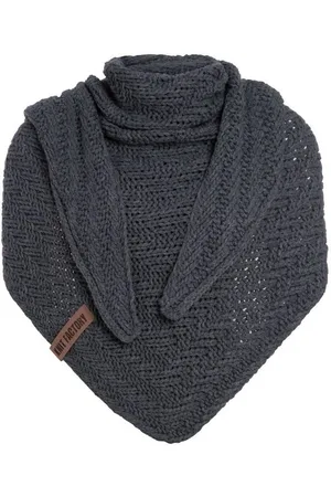 Knit Factory Schal Sally Dreiecksschals 220x85 cm Glatt Anthrazit, (1-St), Schal Strickschal Umhängetuch Tuch Strickware - Verkäufer: Bettklusiv GmbH