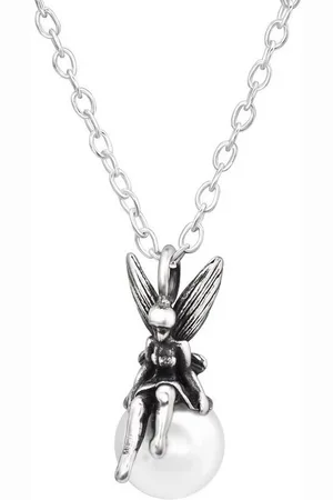 ALEXANDER YORK Kette mit Anhänger ELFE auf PERLE, 2-tlg. (Kette mit Anhänger), 925 Sterling Silber, Silberschmuck - Verkäufer: