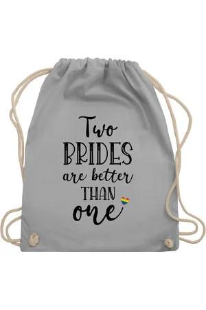 Shirtracer Turnbeutel Two brides are better than one Pärchen Geschenke Lesben Lesbian relati, JGA Junggesellenabschied Frauen - Verkäufer: