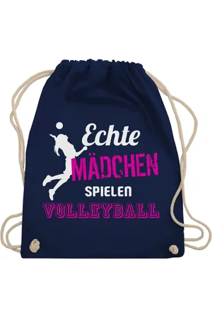 Shirtracer Turnbeutel Echte Mädchen spielen Volleyball, Volleyball Geschenke - Verkäufer: