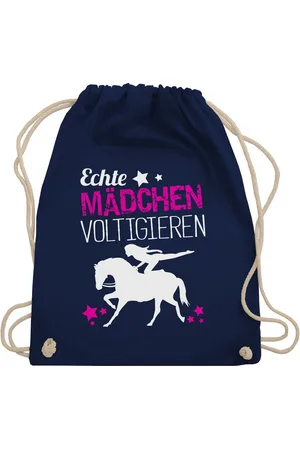 Shirtracer Turnbeutel Echte Mädchen voltigieren, Pferd - Verkäufer: