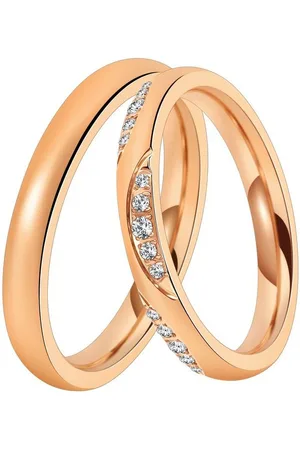 DOOSTI Trauring Schmuck Geschenk Edelstahl Trauring Ehering Partnerring LIEBE, wahlweise mit oder ohne Zirkonia