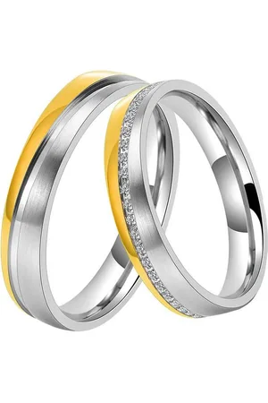 DOOSTI Trauring Schmuck Geschenk Edelstahl Trauring Ehering Partnerring LIEBE, wahlweise mit oder ohne Zirkonia