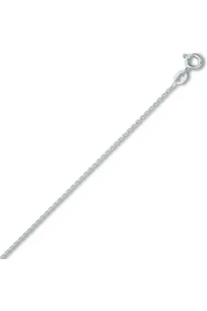 ONE ELEMENT Goldkette Halskette aus 333 Weißgold Ø 1,20 mm, Damen Gold Schmuck Rundankerkette