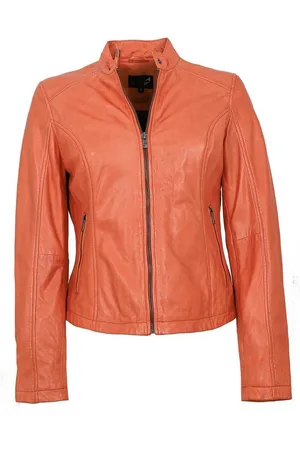 Jilani Lederjacke - Damen Lederjacke Lammnappa hellorange - Verkäufer: Lederjacken24