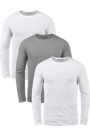 JACK & JONES Langarmshirt (3er-Pack) Basic Shirt mit Rundhalsauschnitt - Verkäufer: mailopoint