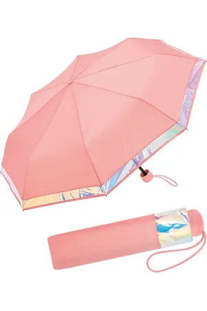 ESPRIT Taschenregenschirm Mini Damen-Schirm Handöffner Shiny Border, sehr leicht und klein, mit schimmernder Borte - Verkäufer: RS-Versand