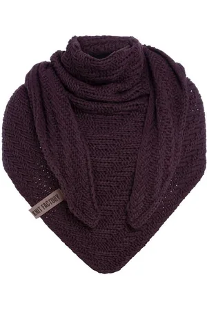 Knit Factory Schal Sally Dreiecksschals 220x85 cm Glatt Lila, (1-St), Schal Strickschal Umhängetuch Tuch Strickware - Verkäufer: Bettklusiv GmbH
