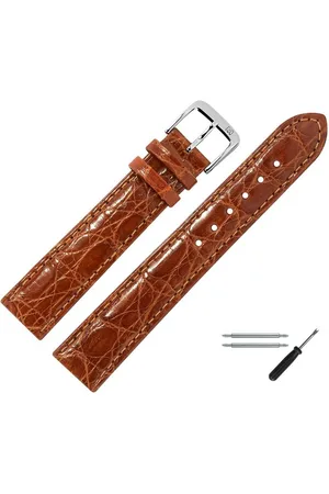 MARBURGER Uhrenarmband 19mm Leder Kroko Schuppung - Verkäufer: