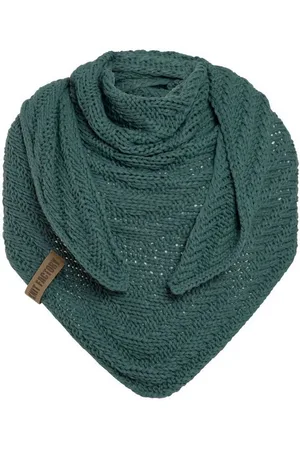 Knit Factory Schal Sally Dreiecksschals 220x85 cm Glatt Grün, (1-St), Schal Strickschal Umhängetuch Tuch Strickware - Verkäufer: Bettklusiv GmbH