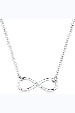 Elli DIAMONDS Kette mit Anhänger Infinity Pure Diamant (0.03 ct) 925 Silber, Infinity - Verkäufer: JULIE & GRACE GmbH
