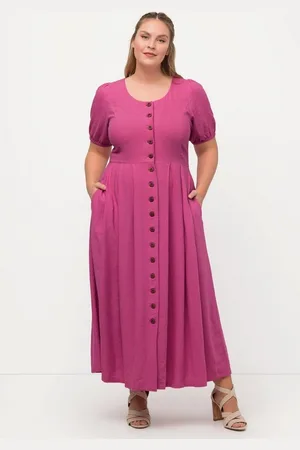 Ulla Popken Dirndl Landhauskleid Leinenmix Rundhals Halbarm - Verkäufer: Popken Fashion Group