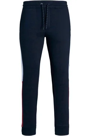 JACK & JONES Sweathose Jack&Jones XXL Sweathose navy seitliche Blockstreifen - Verkäufer: bigtex