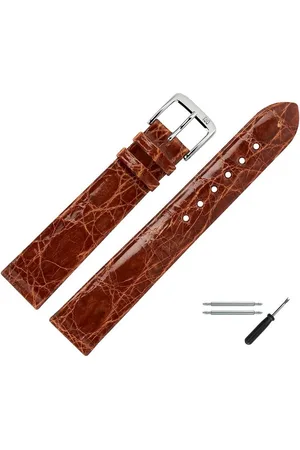 MARBURGER Uhrenarmband 16mm Leder Kroko Schuppung - Verkäufer: