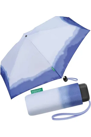 Benetton Taschenregenschirm Ultra Mini Flat - Dip Dye twilight purple, mit modernem, farbigen Farbverlauf-Muster - Verkäufer: RS-Versand