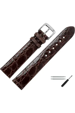 MARBURGER Uhrenarmband 16mm Leder Kroko Schuppung - Verkäufer: