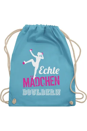 Shirtracer Turnbeutel Echte Mädchen bouldern fuchsia/weiß, Kinder Sport Kleidung - Verkäufer: