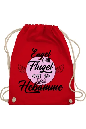 Shirtracer Turnbeutel Engel ohne Flügel nennt man Hebamme - rosa/schwarz, Beruf und Job Geschenke - Verkäufer: