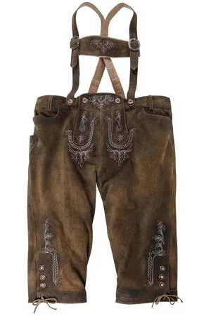 Lekra Trachtenlederhose Kniebund Trachten-Lederhose braun-beige XXL - Verkäufer: bigtex