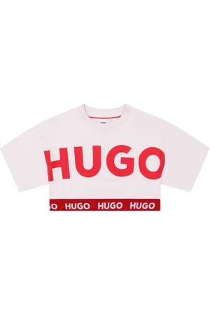HUGO BOSS Print-Shirt Kids Mädchen T-Shirt hellrosa mit Logo Print - Verkäufer: coolkids-store
