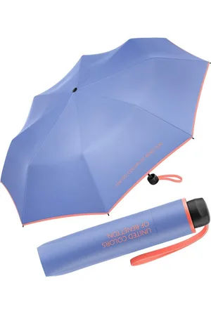 Benetton Taschenregenschirm Super Mini HW 2022 - persian jewel, leuchtende Modefarben mit kontrastreichem Saum - Verkäufer: RS-Versand