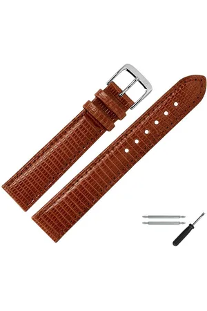 MARBURGER Uhrenarmband 17mm Leder Eidechse Schuppung - Verkäufer: