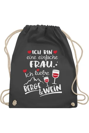Shirtracer Turnbeutel Einfache Frau - Berge & Wein - weiß, Apres Ski Party - Verkäufer: