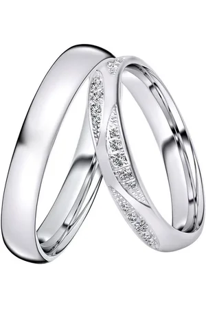 DOOSTI Trauring Schmuck Geschenk Silber 925 Trauring Ehering Partnerring LIEBE, wahlweise mit oder ohne Zirkonia