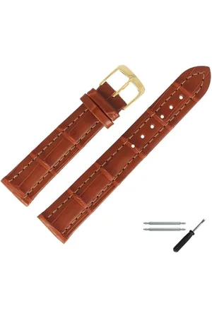 MARBURGER Uhrenarmband 18mm Leder Alligator (Lousiana) Schuppung - Verkäufer: