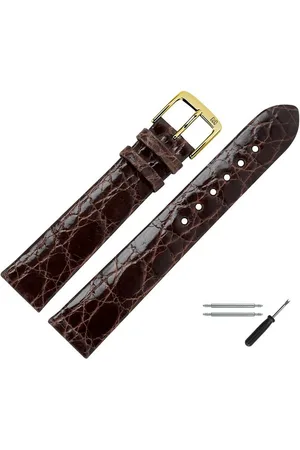 MARBURGER Uhrenarmband 12mm Leder Kroko Schuppung - Verkäufer: