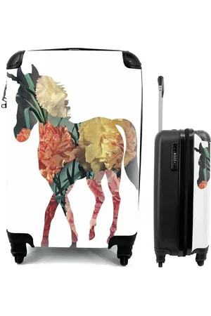MuchoWow Handgepäckkoffer Eine Illustration eines Kunstwerks eines Einhorns - Mädchen - Mädchen, 4 Rollen, Reisetasche mit rollen, Handgepäck für Ferien, Trolley, Reisekoffer - Verkäufer: GmbH